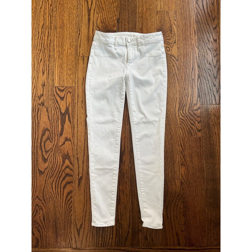 American Eagle Next Level Stretch White Jean Jegging - Size 4 - Style# 1283